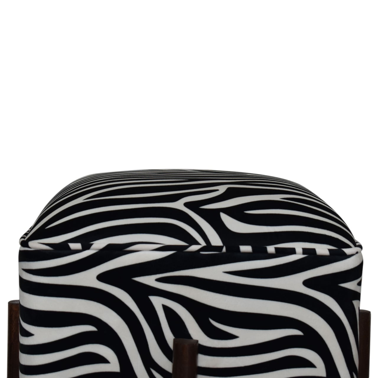 Zebra Footstool | Velvet