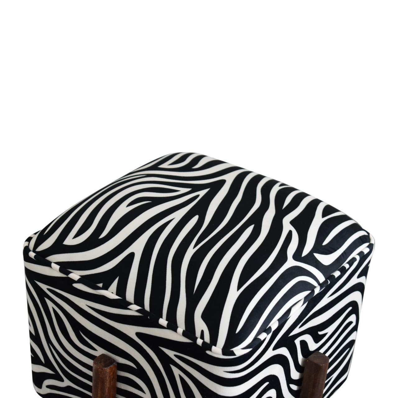 Zebra Footstool | Velvet