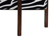 Zebra Footstool | Velvet