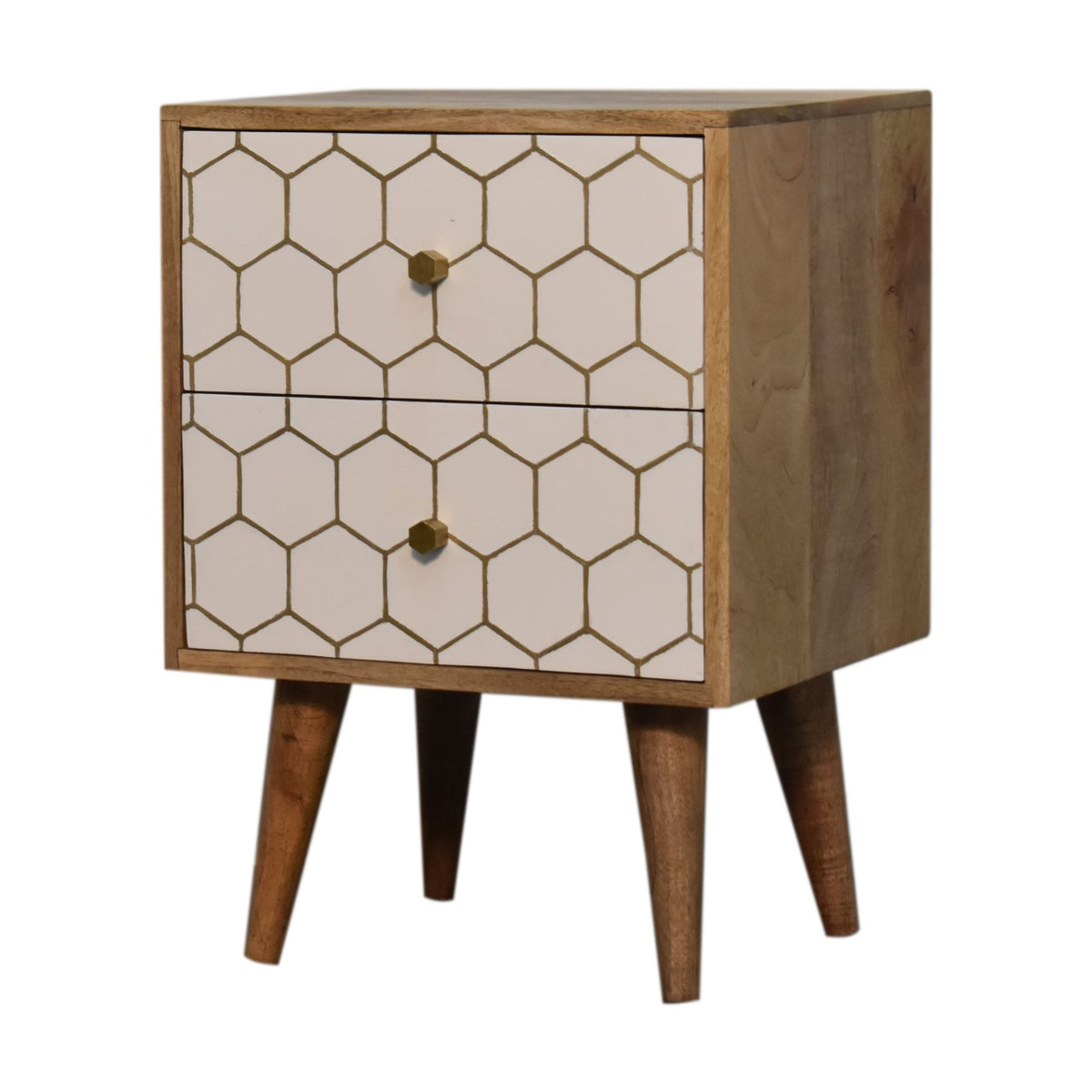 Cassia Bedside Table | Oak Solid Mango Wood