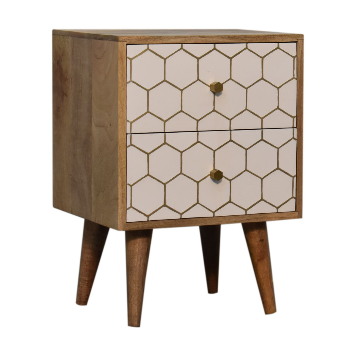 Cassia Bedside Table | Oak Solid Mango Wood