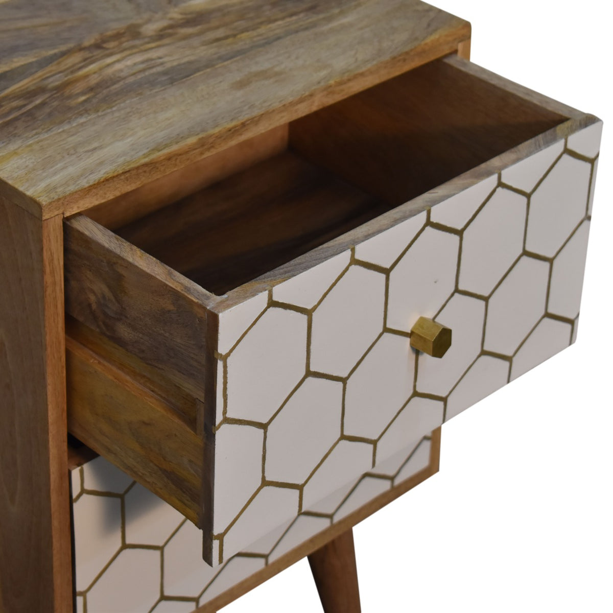 Cassia Bedside Table | Oak Solid Mango Wood