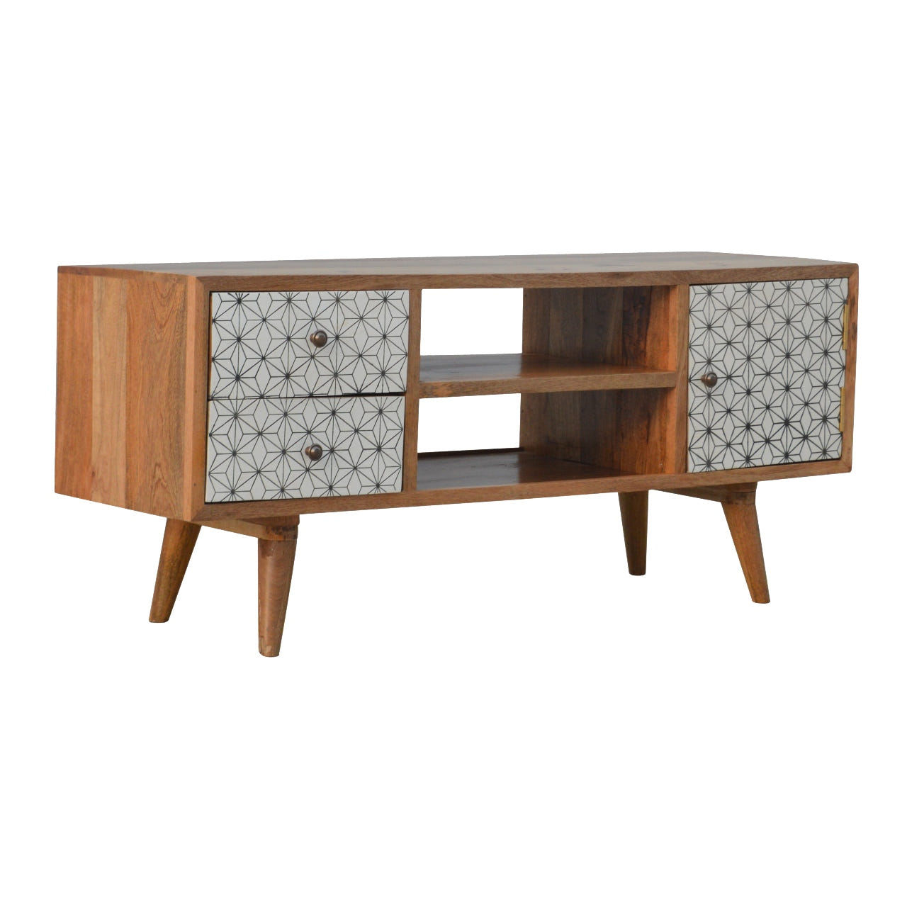Prima Entertainment TV Media Unit | Oak-Ish Mango Wood