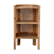 Larissa Open Mini Bedside Table | Oak-Ish Mango Wood Open Shelf