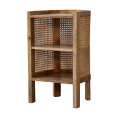 Larissa Open Mini Bedside Table | Oak-Ish Mango Wood Open Shelf
