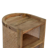Larissa Open Mini Bedside Table | Oak-Ish Mango Wood Open Shelf