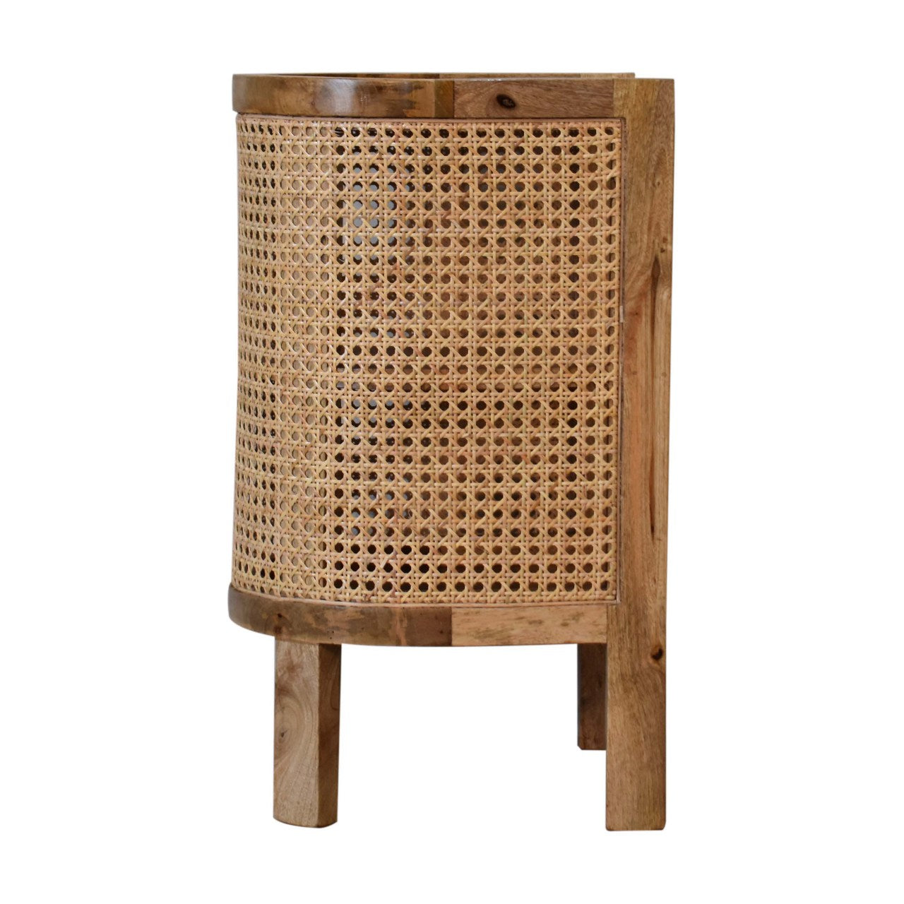 Larissa Open Mini Bedside Table | Oak-Ish Mango Wood Open Shelf