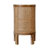 Larissa Open Mini Bedside Table | Oak-Ish Mango Wood Open Shelf