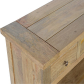 Country Style Low Bookcase Chest of Drawers | Oak Solid Mango Wood