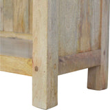 Country Style Low Bookcase Chest of Drawers | Oak Solid Mango Wood