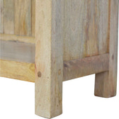 Country Style Low Bookcase Chest of Drawers | Oak Solid Mango Wood