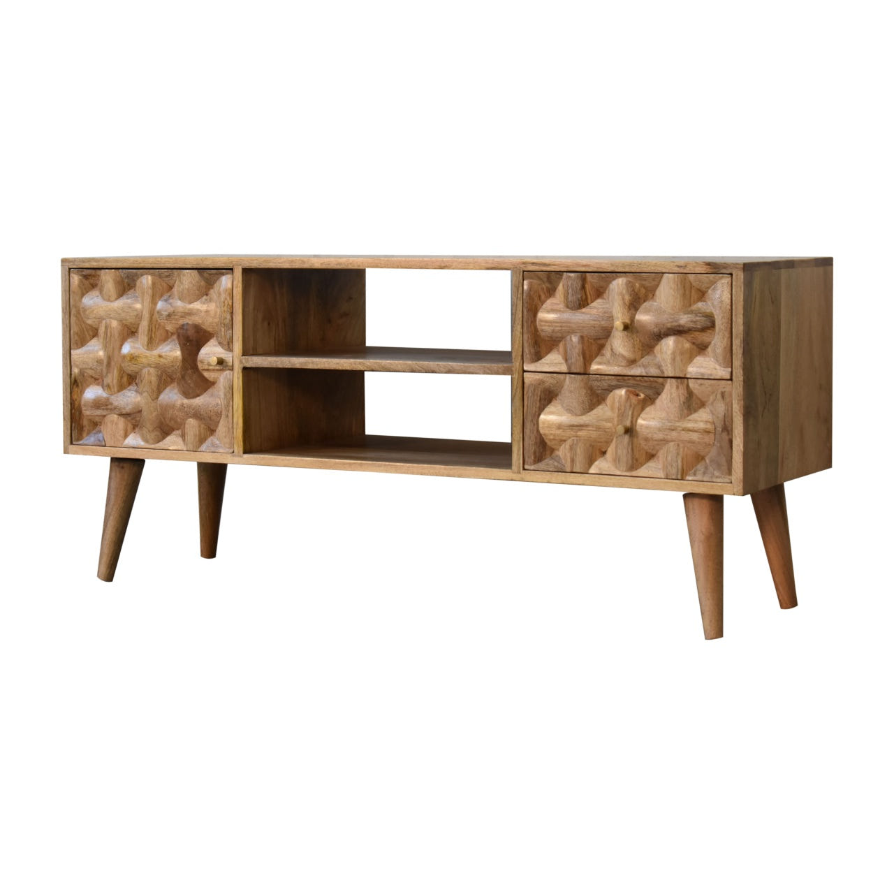 Kita TV Media Unit | Oak-Ish Solid Mango Wood