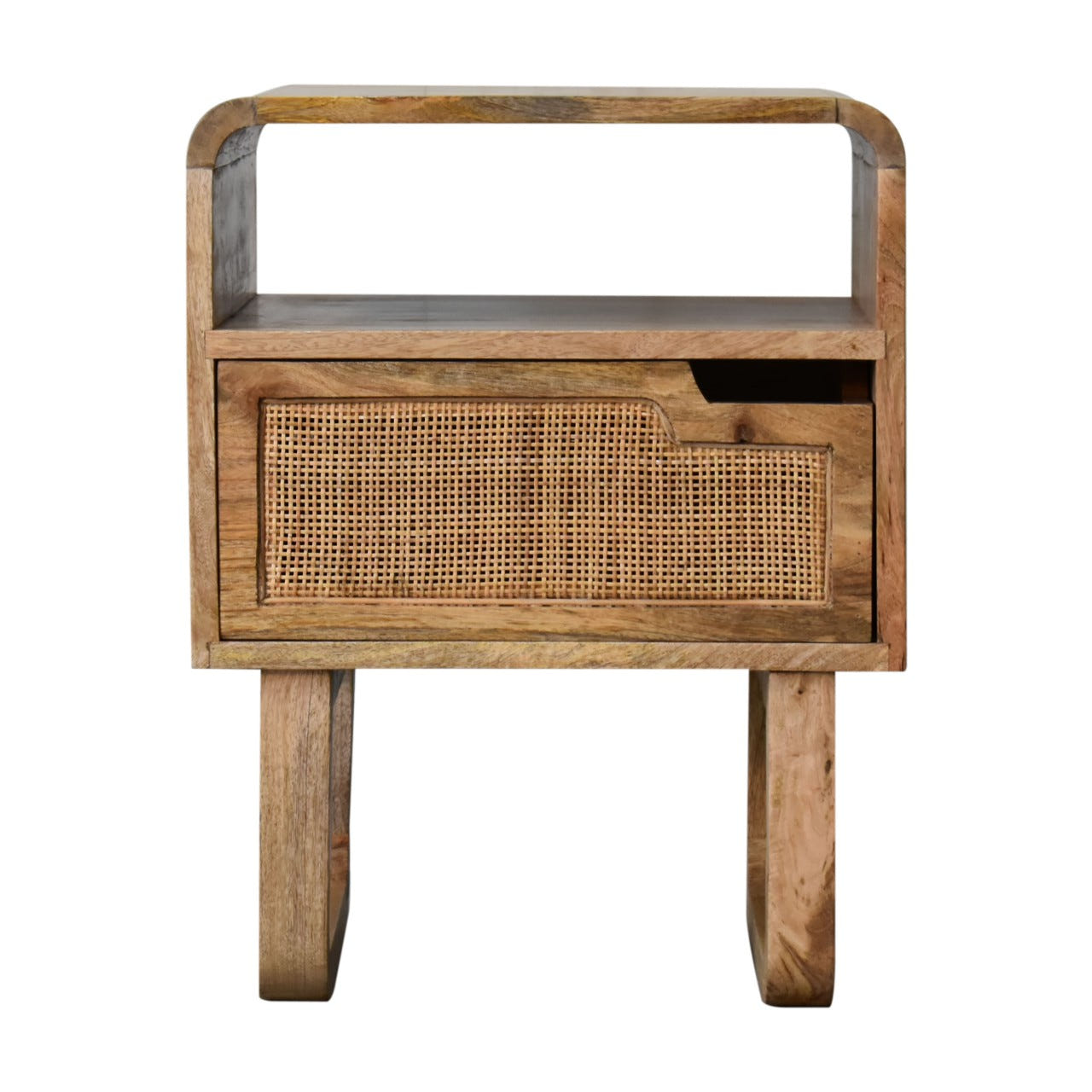 Close-knit Tallin Bedside Table | Oak Rattan