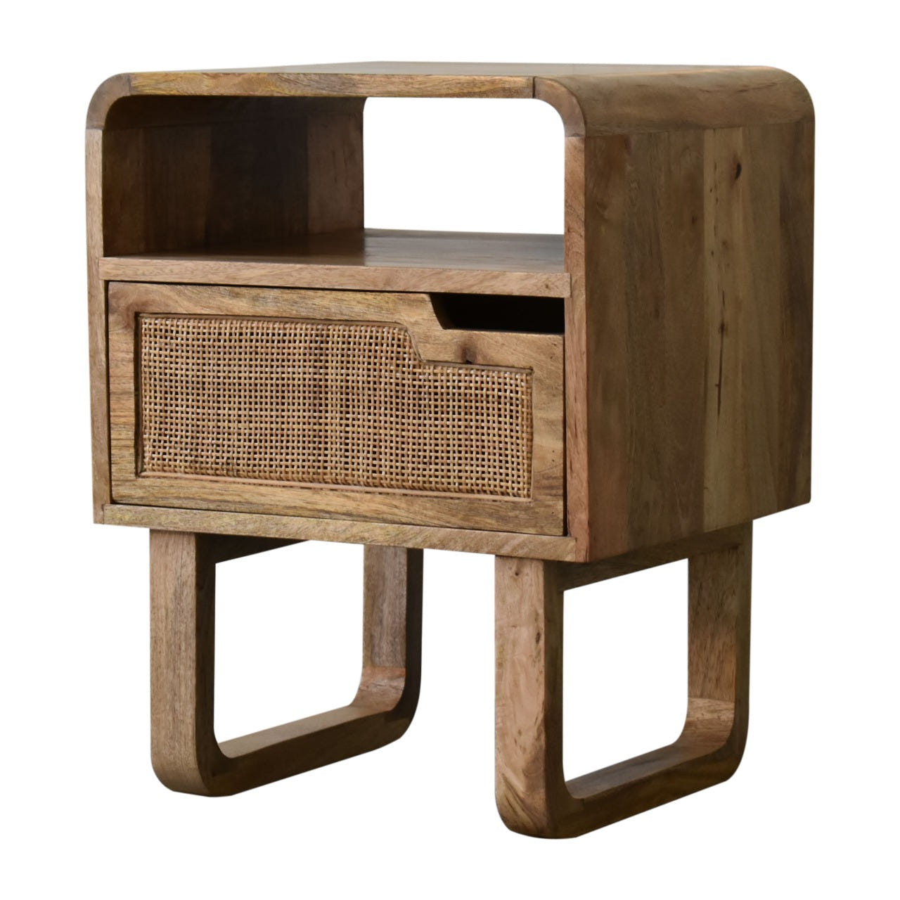 Close-knit Tallin Bedside Table | Oak Rattan