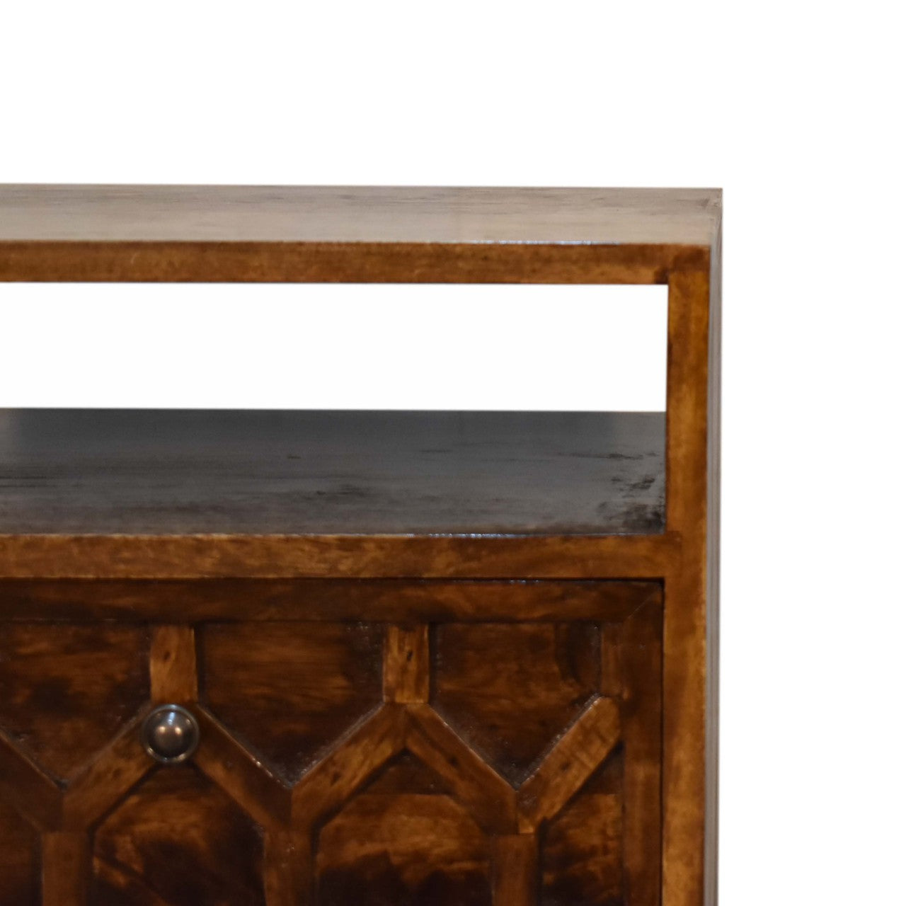 Amouri Bedside Table | Chestnut Solid Mango Wood