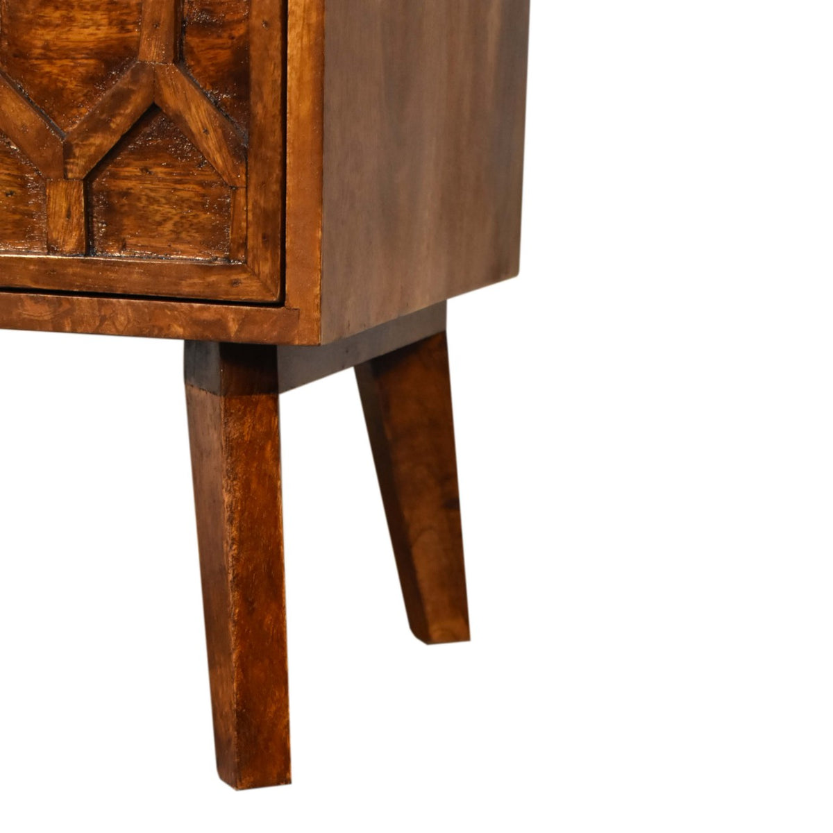 Amouri Bedside Table | Chestnut Solid Mango Wood