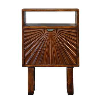 Drew Bedside Table | Chestnut Solid Mango Wood