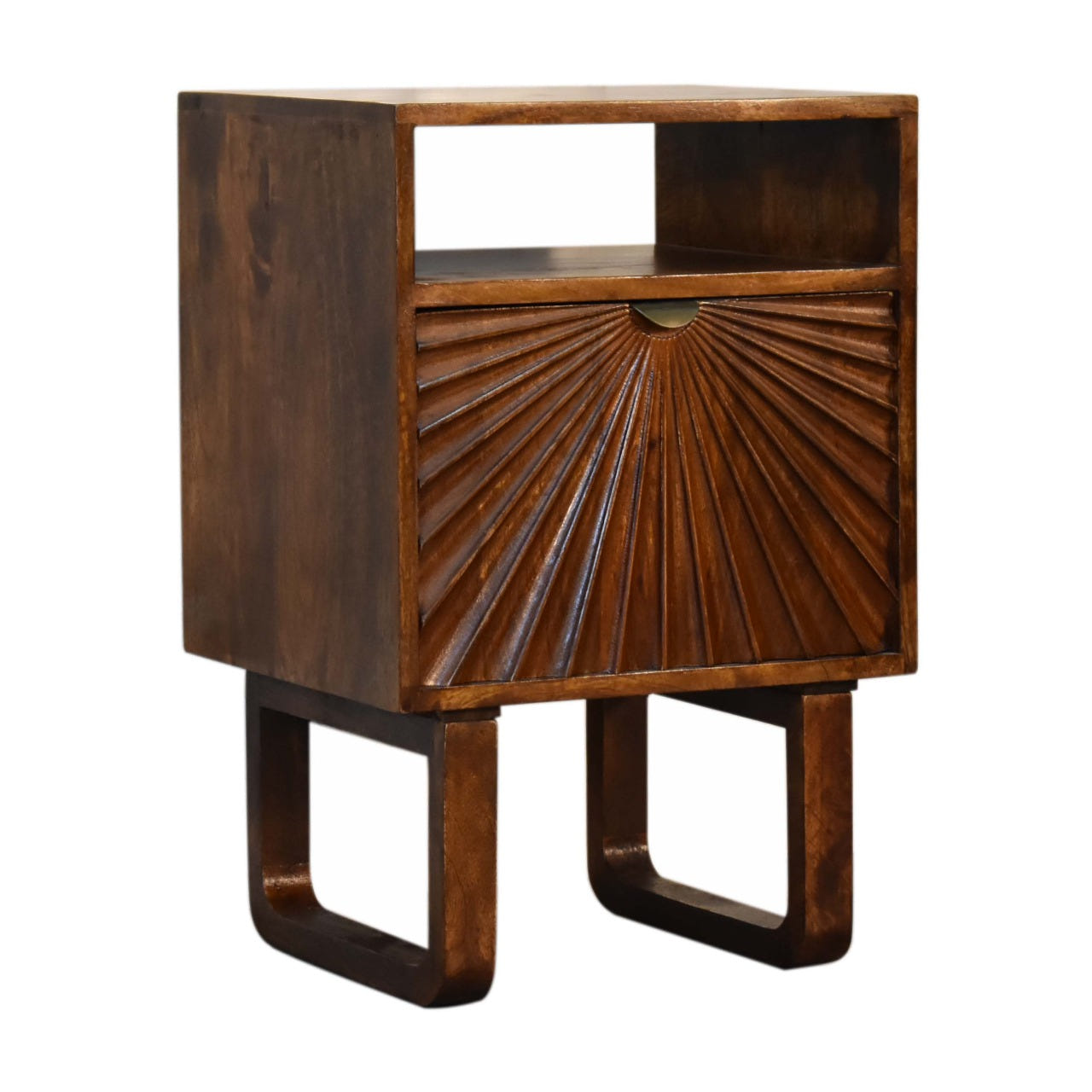 Drew Bedside Table | Chestnut Solid Mango Wood