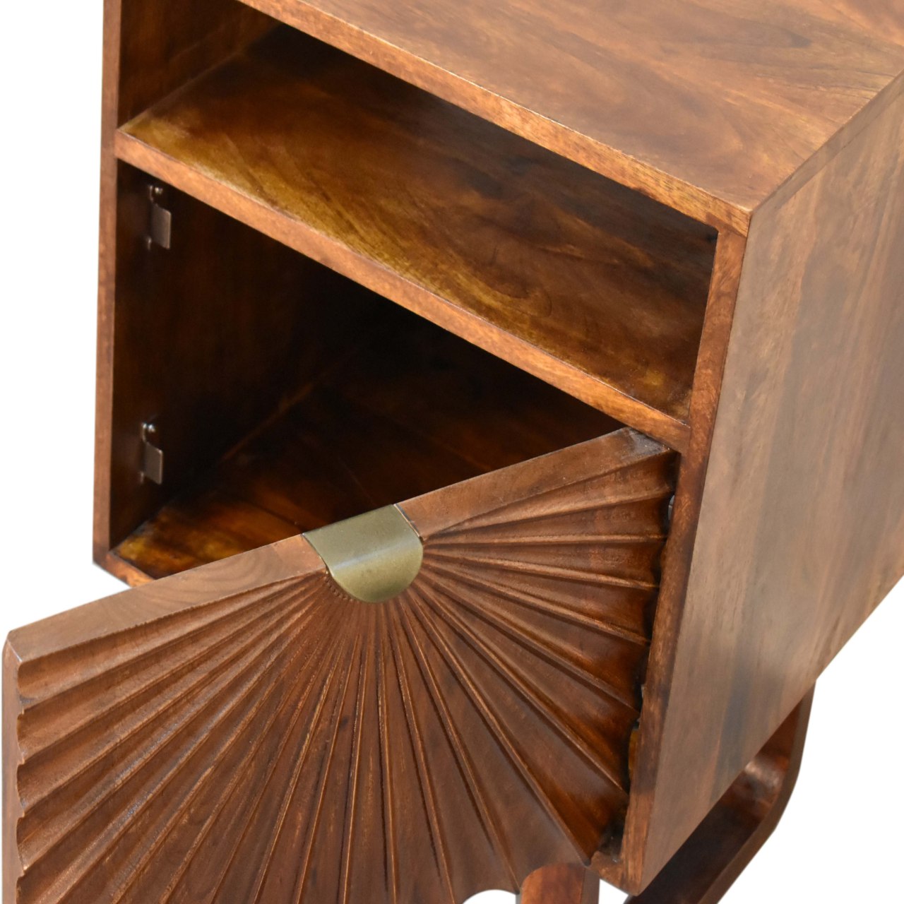 Drew Bedside Table | Chestnut Solid Mango Wood