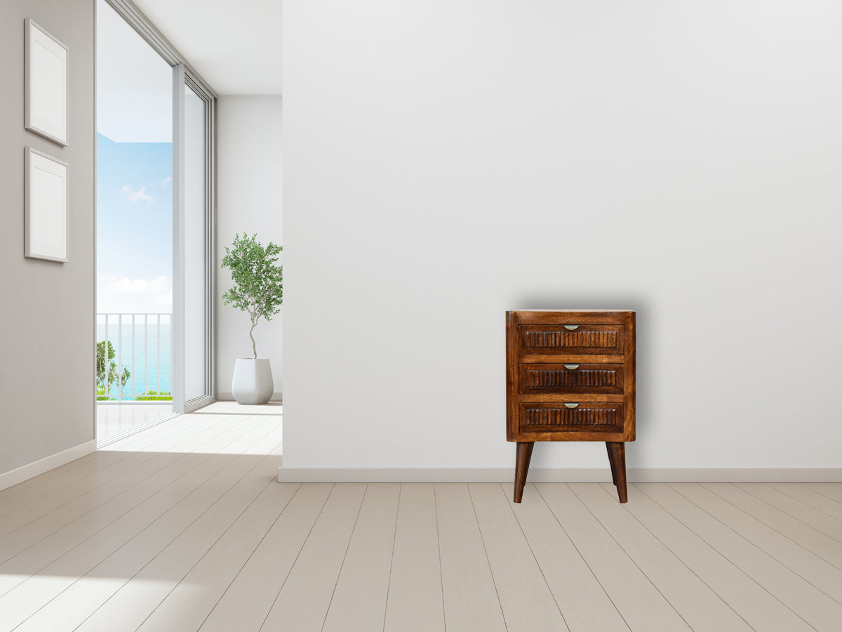Capri Bedside Table | Chestnut Mango Wood