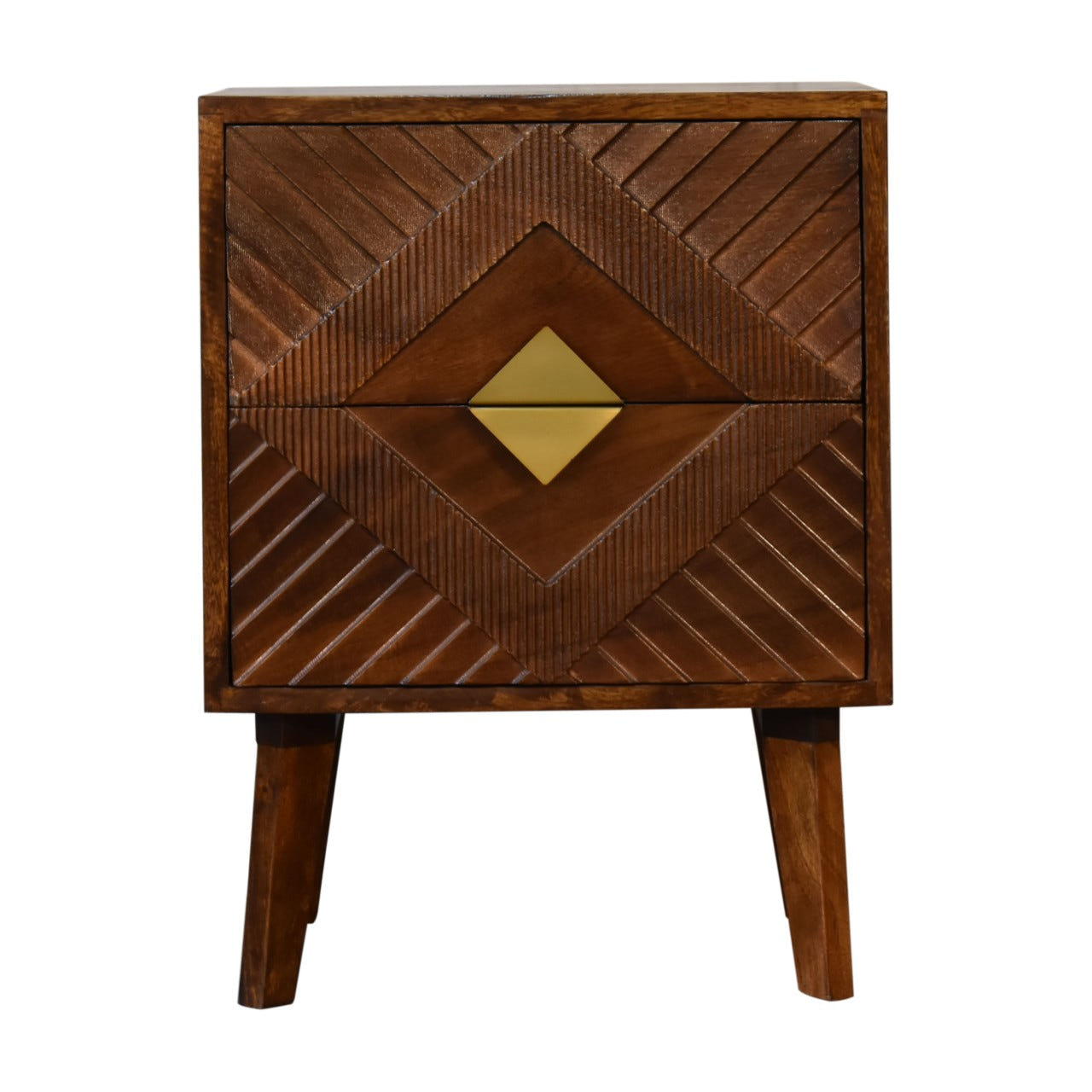 Alma Bedside Table | Chestnut Solid Mango Wood