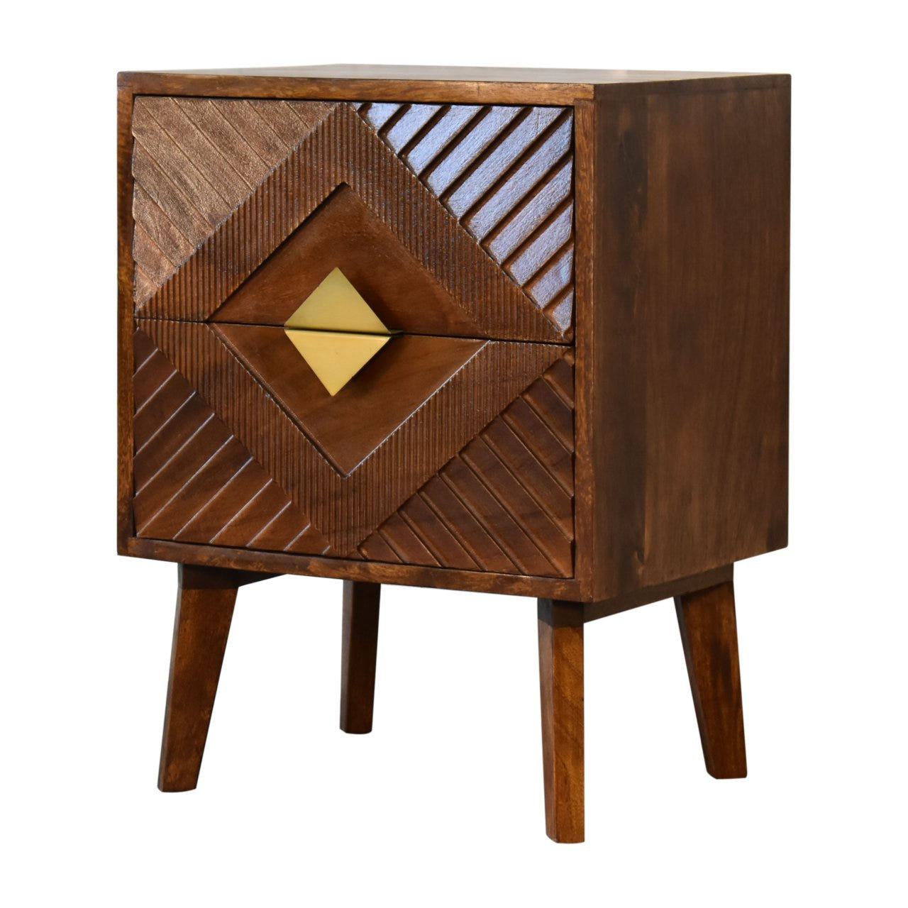 Alma Bedside Table | Chestnut Solid Mango Wood