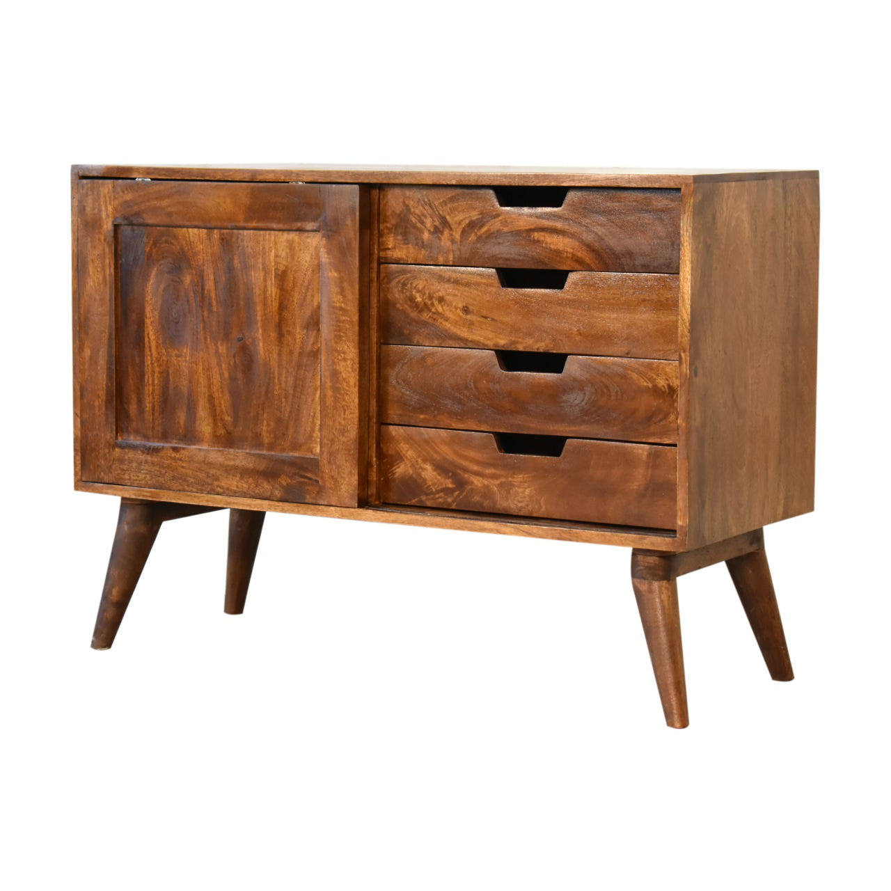 Chestnut Sliding Chest of Drawers