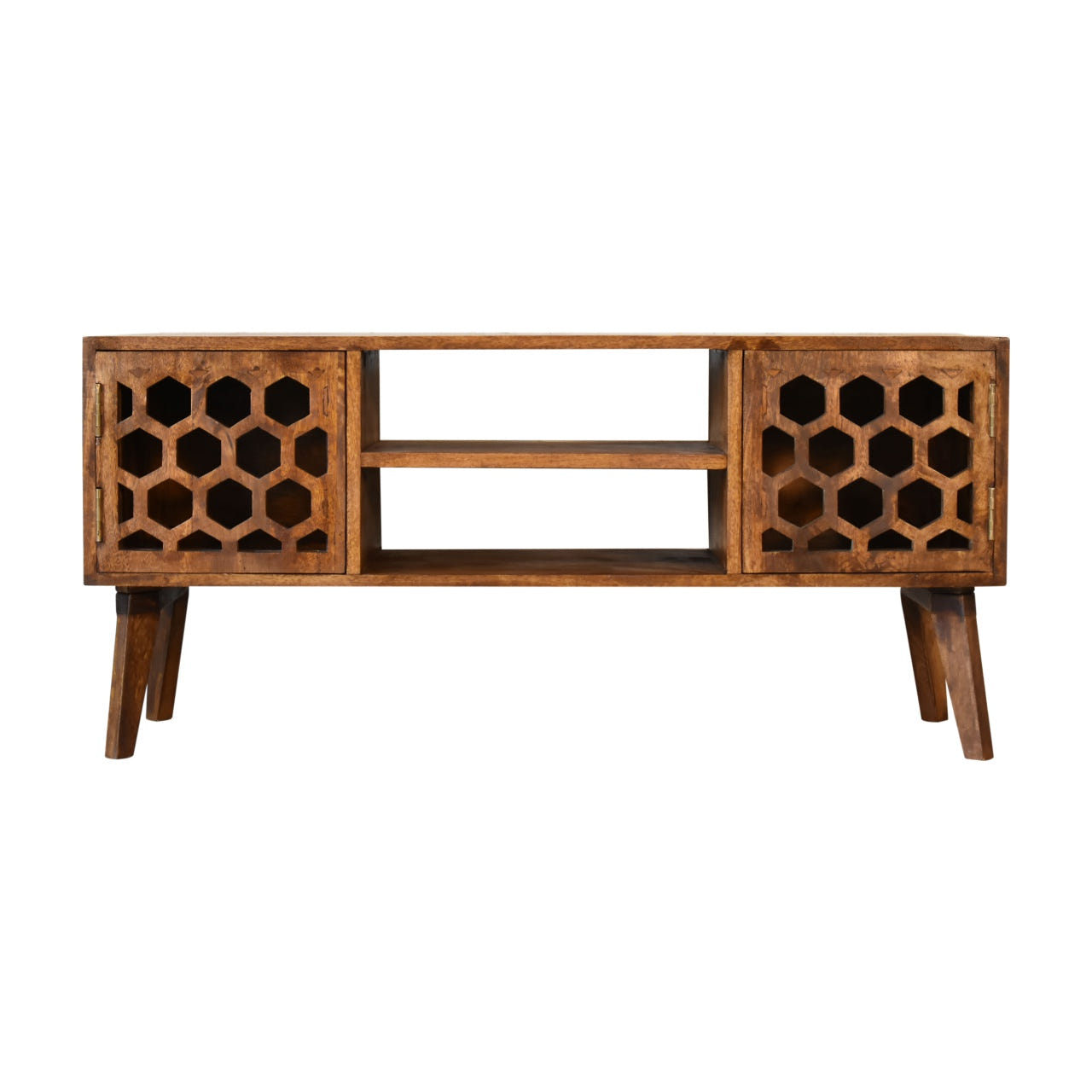 Chestnut Comb Chest of Drawers | Hand-Carved