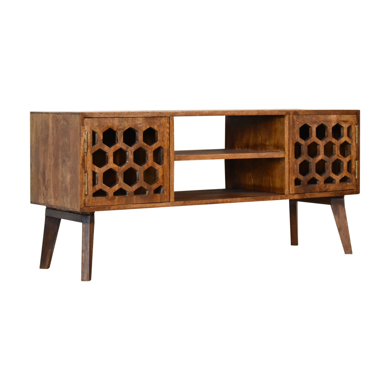 Chestnut Comb Chest of Drawers | Hand-Carved