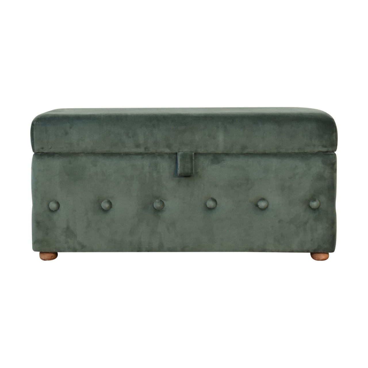 Emerald Velvet Lid-up Storage Bench