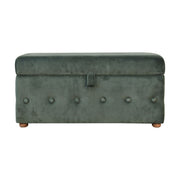 Emerald Velvet Lid-up Ottoman