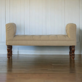 Mud Linen Bedroom Bench