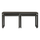 Set of 3 Iron Base Tables Accent Piece | Iron & Mango Wood Default Title
