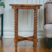Mango Wood Small Round Tea Table Accent Piece