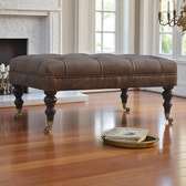 Buffalo Leather Ottoman
