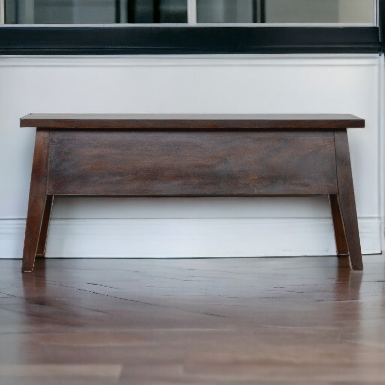 Chestnut Lid Up Storage Bench | Hidden Storage