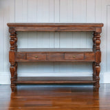 Solid Wood Turned Leg Console Table