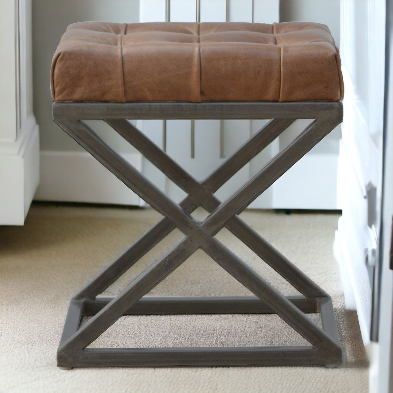 Industrial Cross Metal Coffee Table