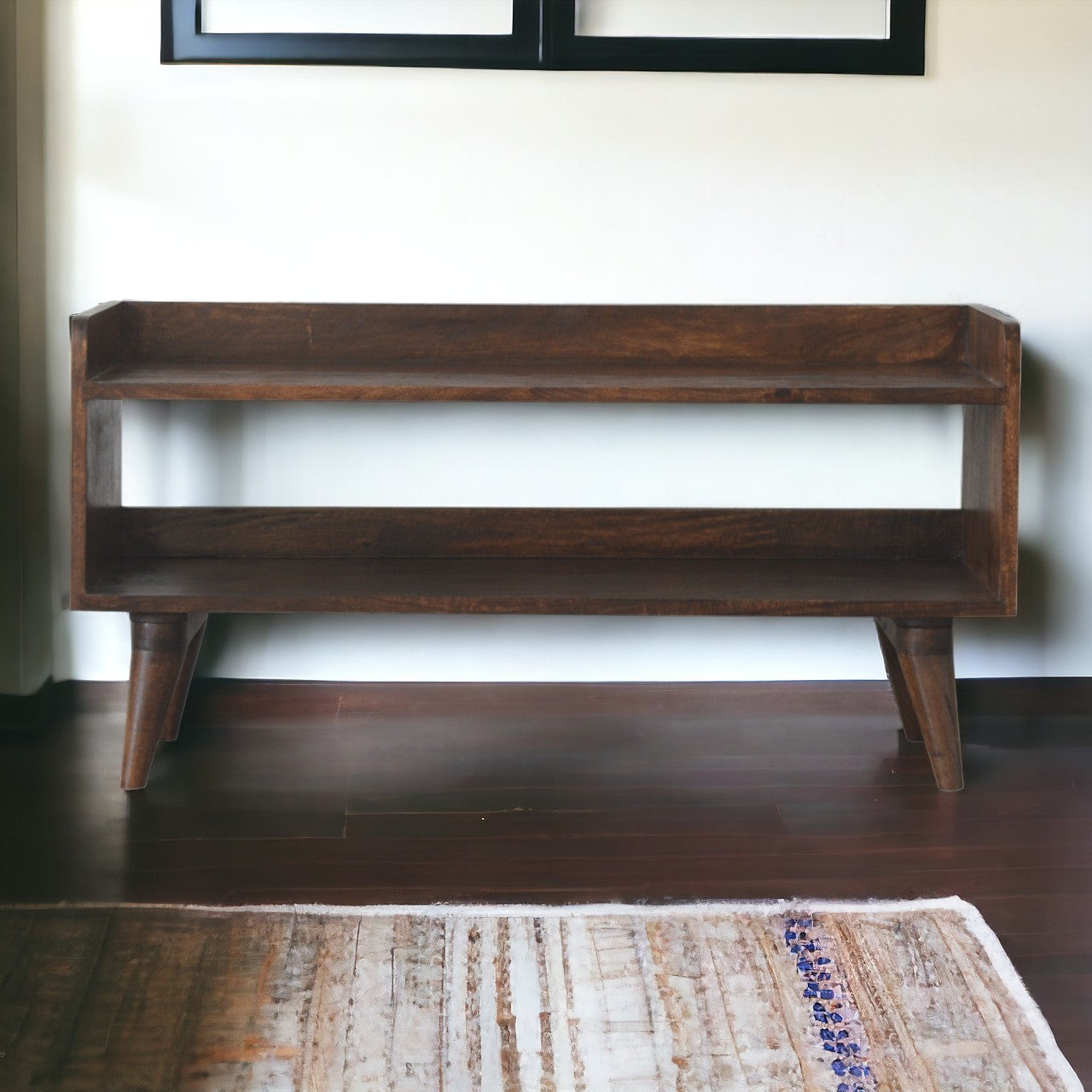 Walnut Nordic Storage Bench | Hidden Storage