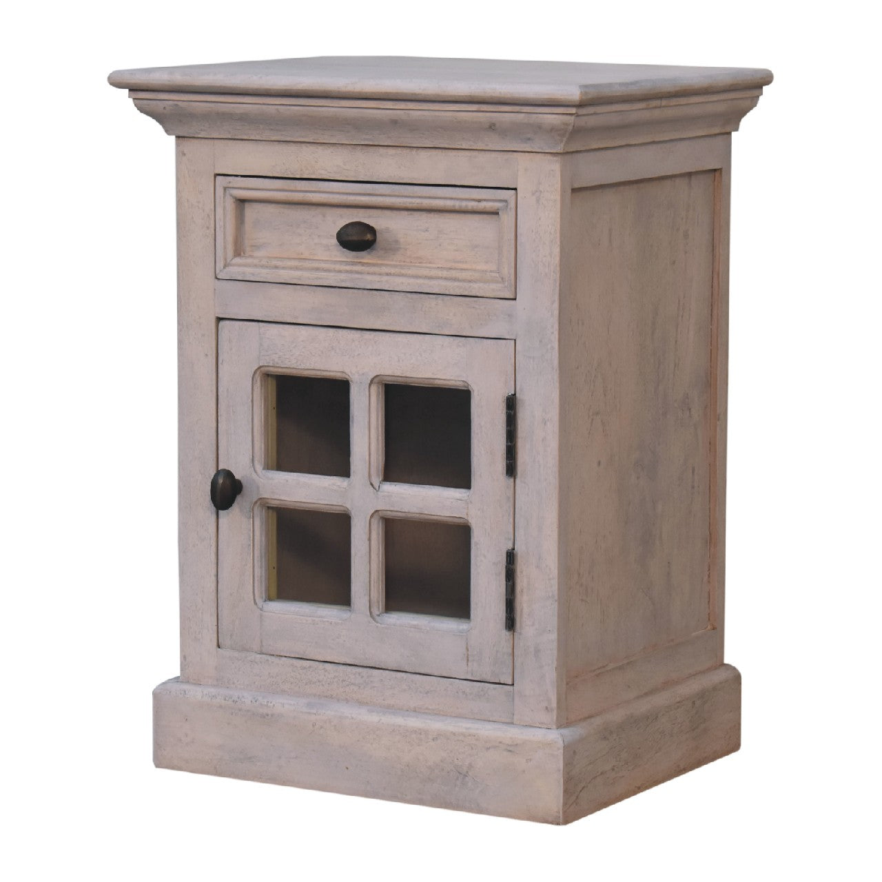 Glazed Stone Bedside Table