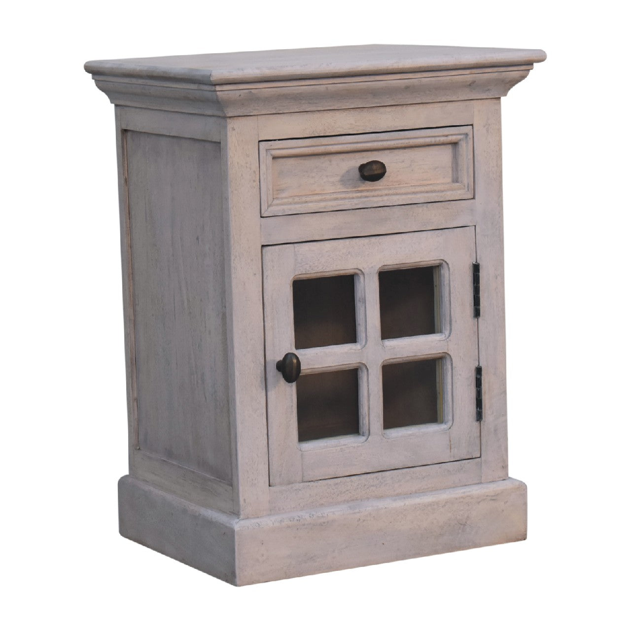 Glazed Stone Bedside Table