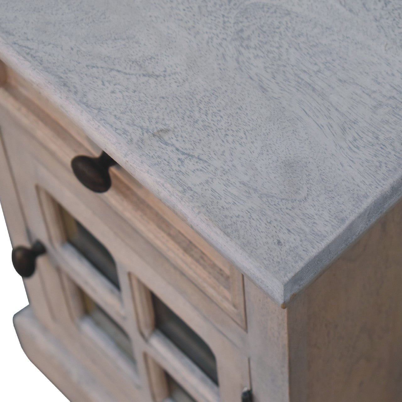 Glazed Stone Bedside Table
