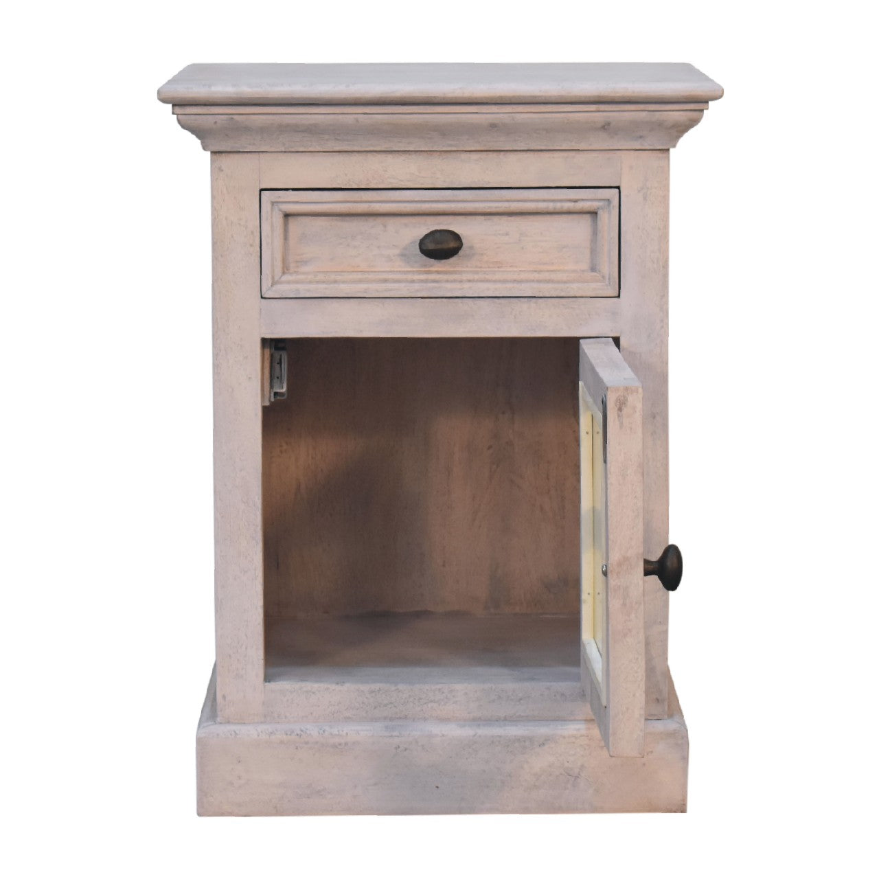 Glazed Stone Bedside Table