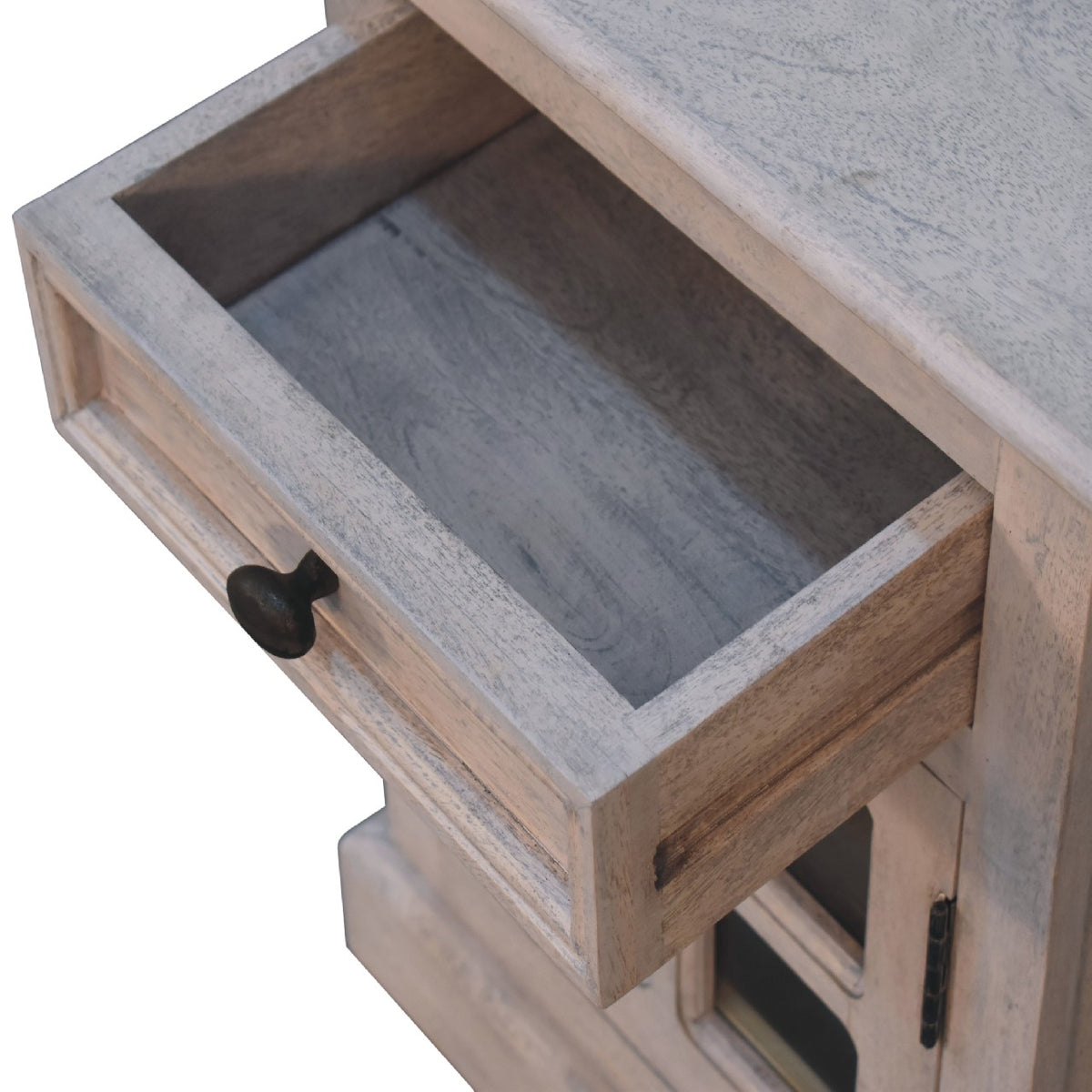 Glazed Stone Bedside Table