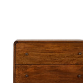 U Curved Chestnut Chest of Drawers