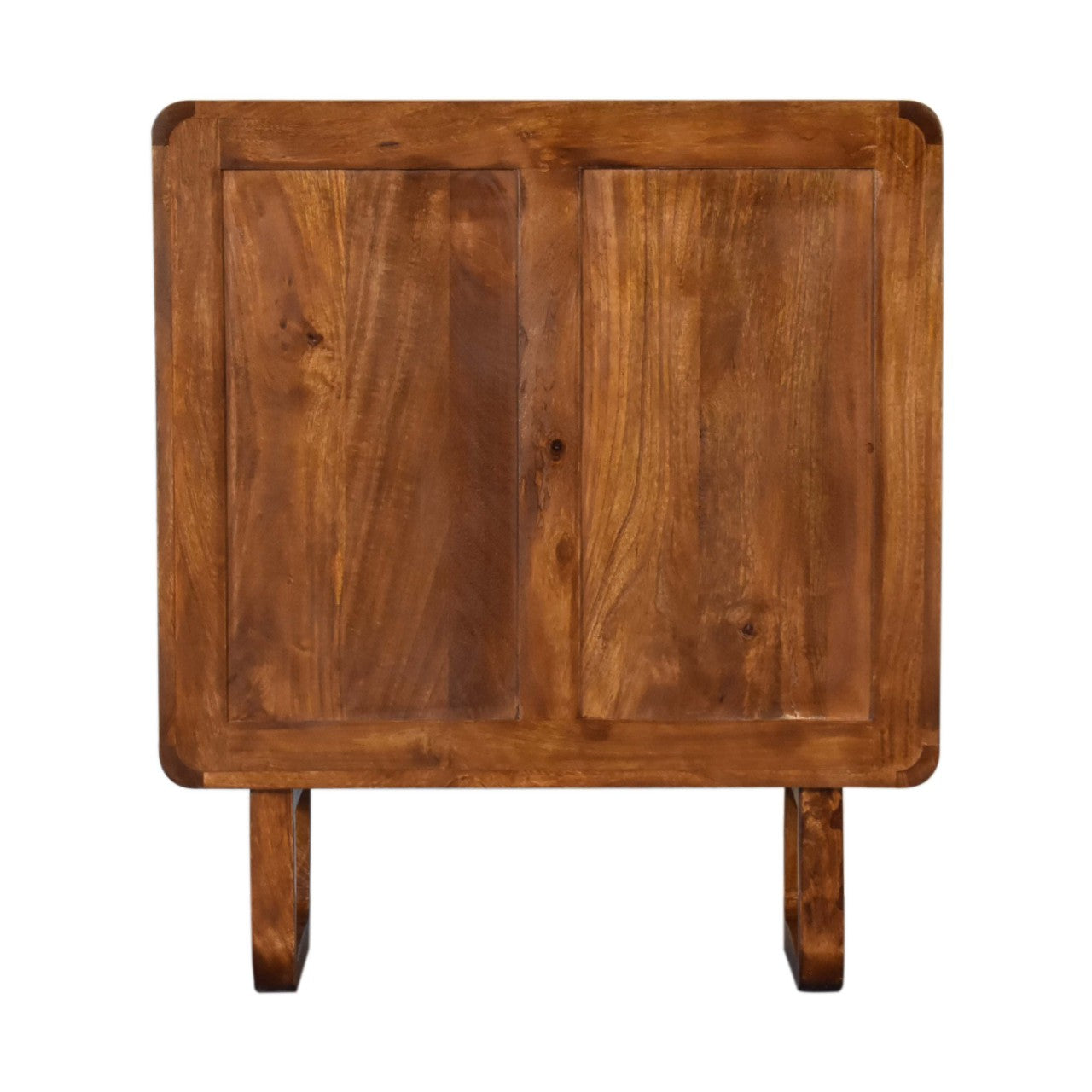 U Curved Chestnut Chest of Drawers
