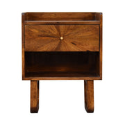 U-Chestnut Sunrise Open Bedside Table | Open Shelf Default Title