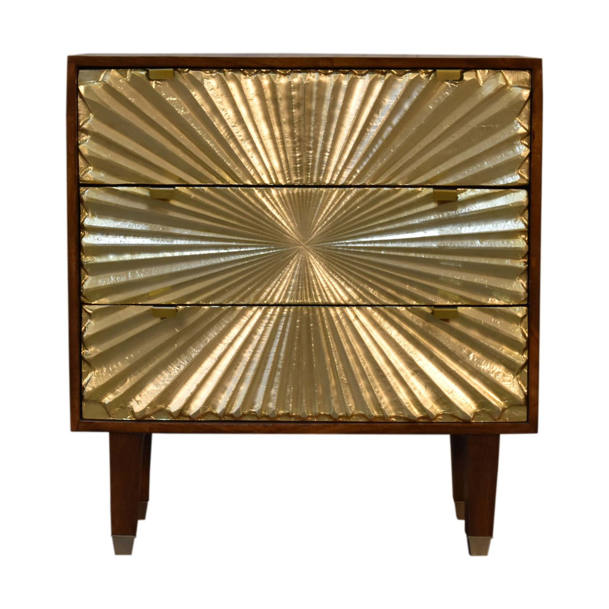 Manila Gold Tapered Chest of Drawers | Chestnut Mango Wood