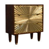 Manila Gold Tapered Chest of Drawers | Chestnut Mango Wood