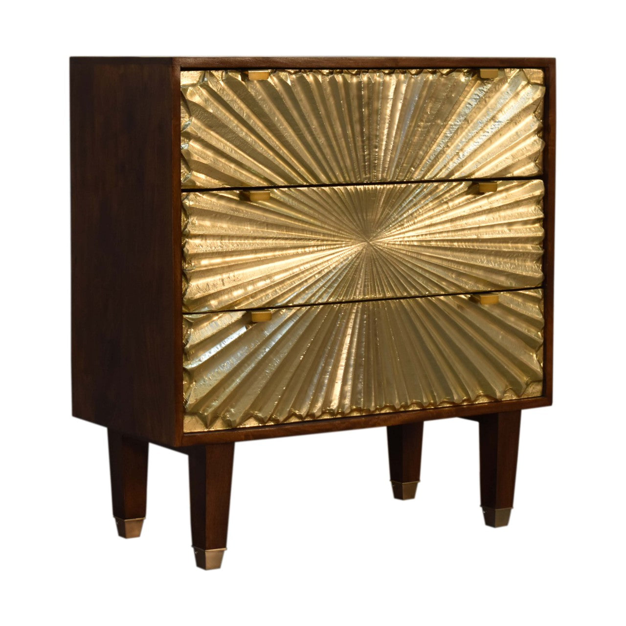 Manila Gold Tapered Chest of Drawers | Chestnut Mango Wood